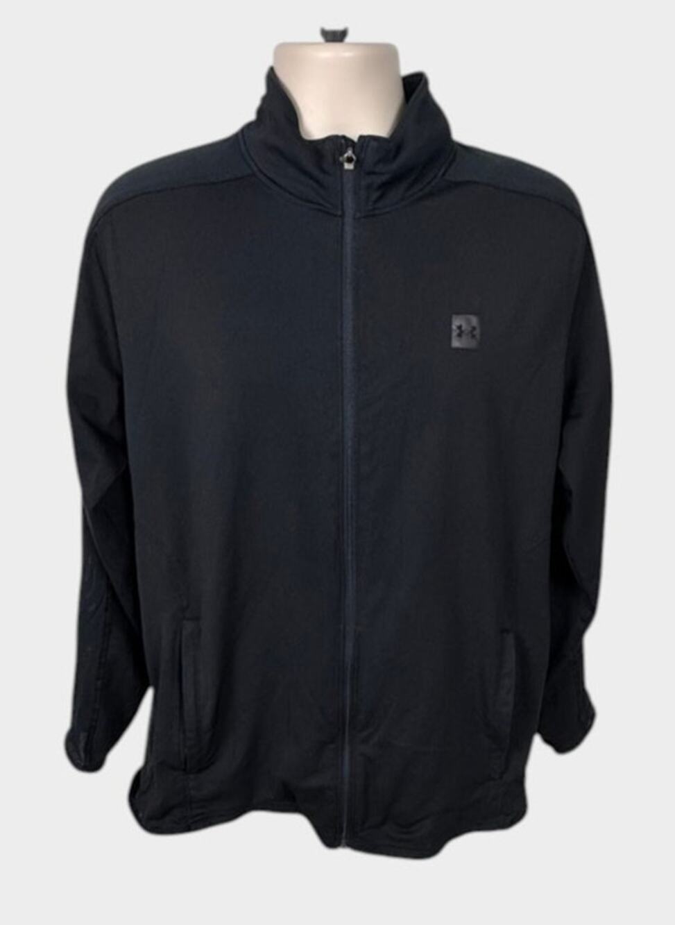 Under Armour Fitted Mens XXL Black Full Zip Athletic Jacket